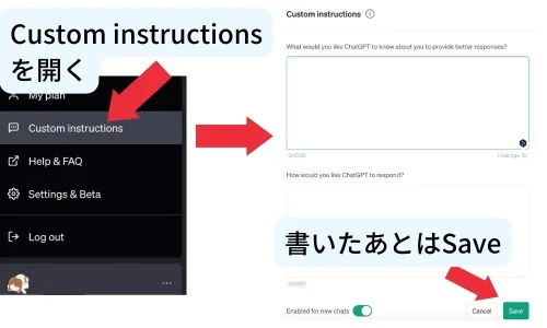 ChatGPTのCustom instructions3