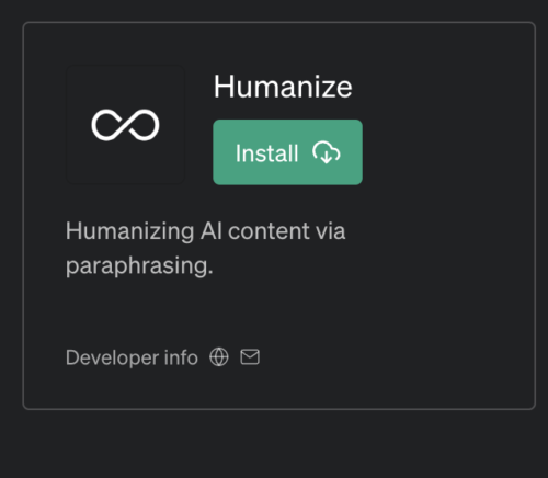 ChatGPTプラグイン「Humanize」