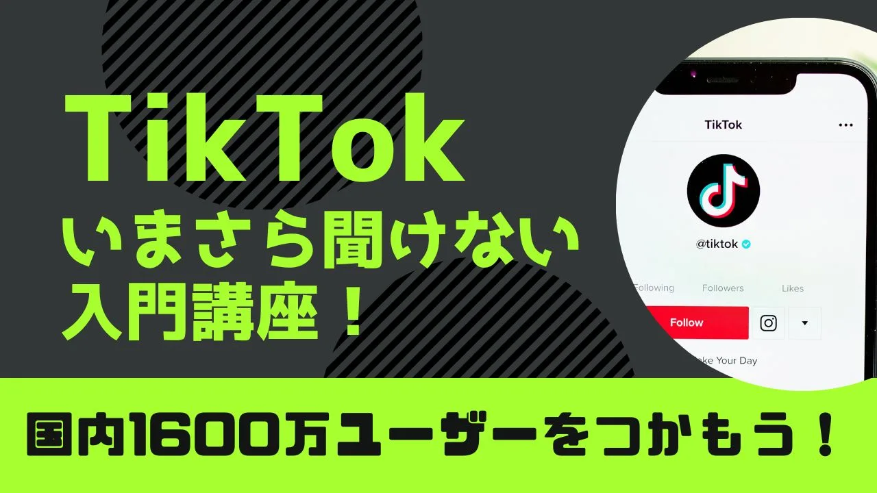 TikTok今更聞けない入門講座！