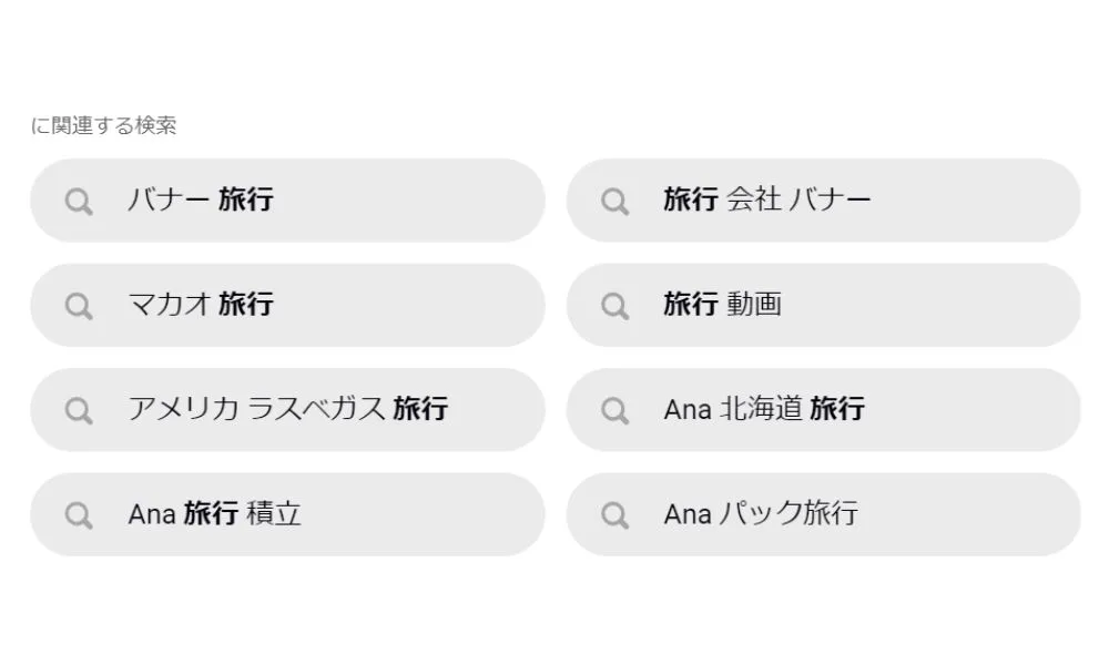 関連キーワードを参考にしたキーワードの広げ方