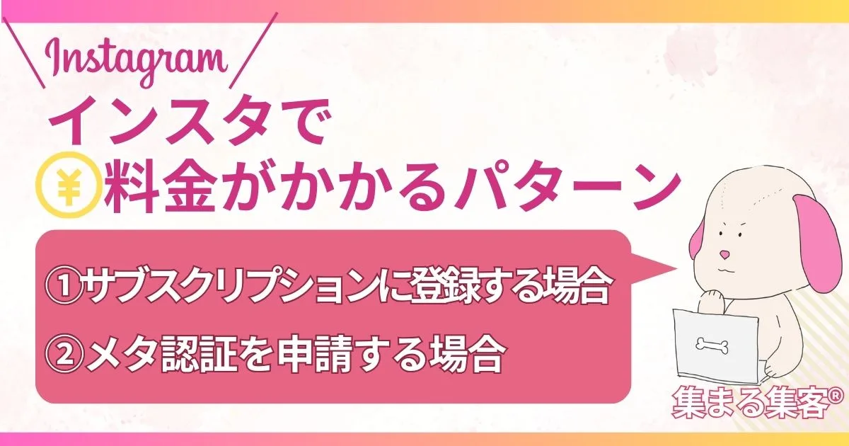 インスタで料金がかかるパターン
