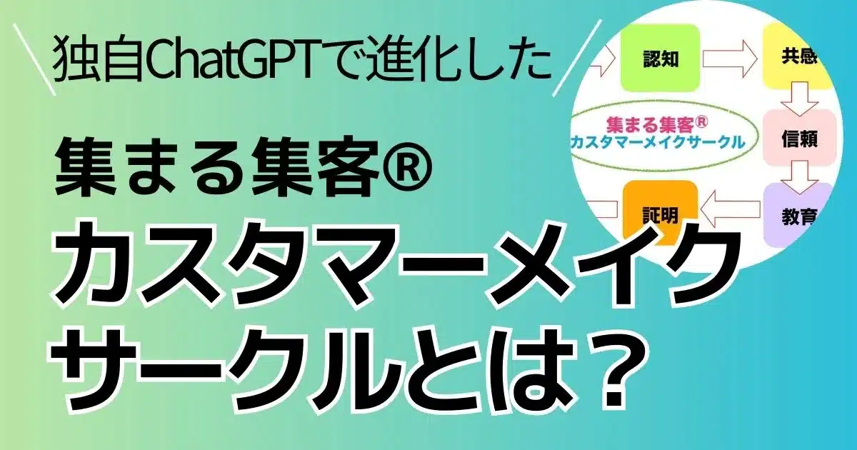 独自ChatGPTで進化した！集まる集客カスタマーメイクサークルとは？