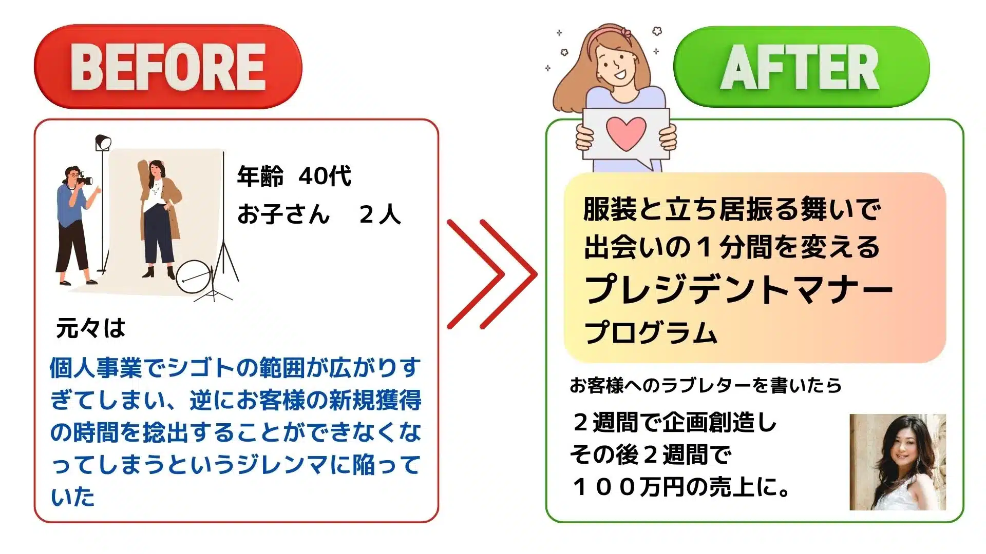 一人起業成功例女性起業アイディア15選集まる集客を学んだ主婦起業成功例服装と立ち居振る舞いで 出会いの１分間を変える プレジデントマナー プログラム