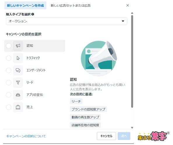 Meta広告で選べる「6つのキャンペーン目的」
