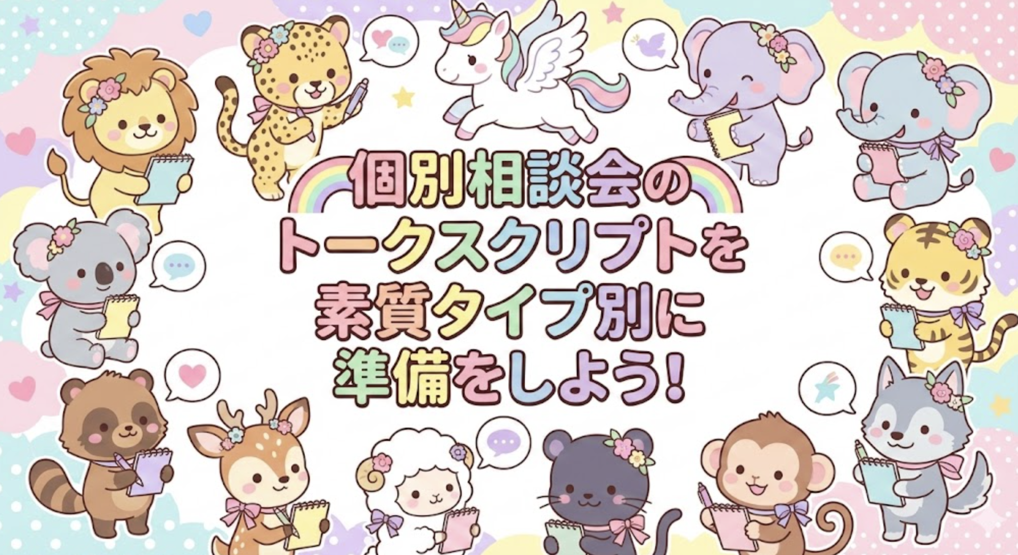 🌈個別相談会のトークスクリプトを素質タイプ別に準備をしよう！