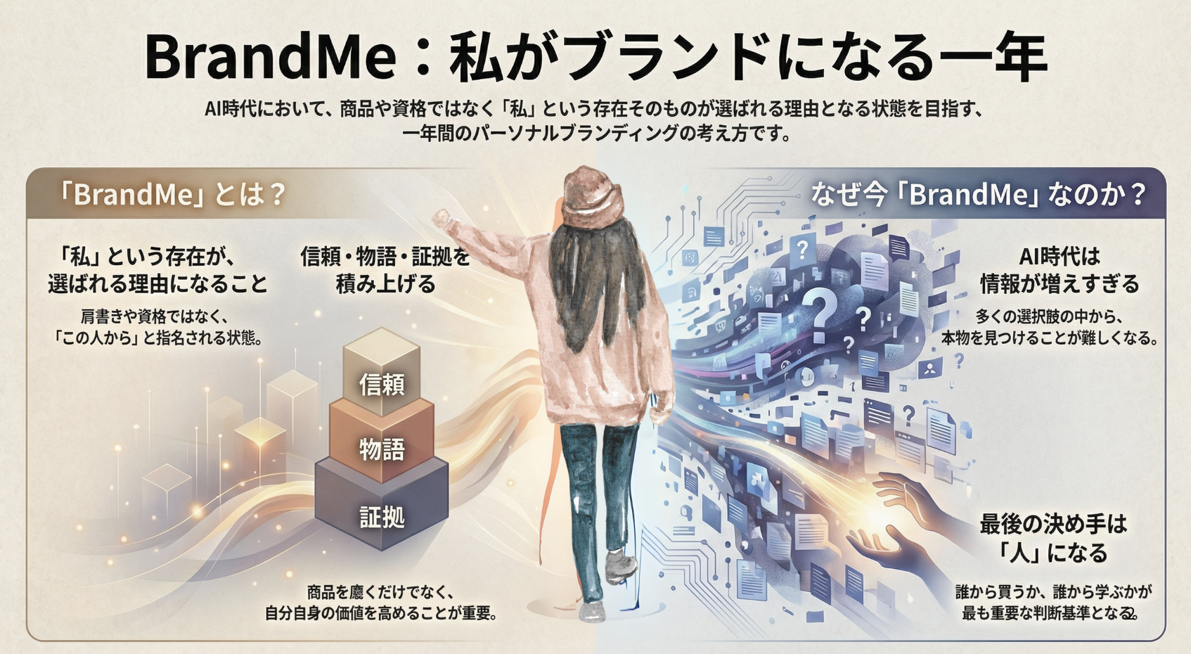 BrandMe年頭講義２０２６ AI第一世代の起業家のための BrandMe 私という存在が、選ばれる理由になる集客 2026/1/4 　集まる集客プロデューサー長瀬葉弓