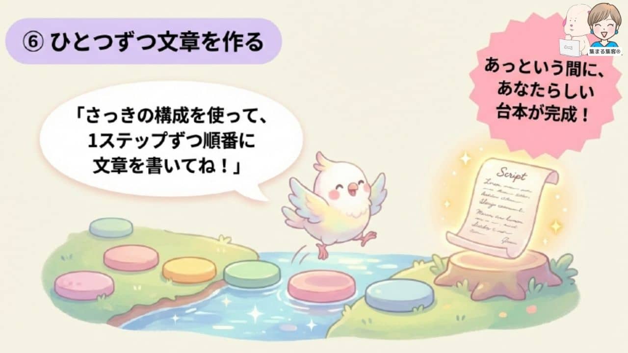 AIと会話する秘密の6ステップ|モデリング先の構成で書き始める