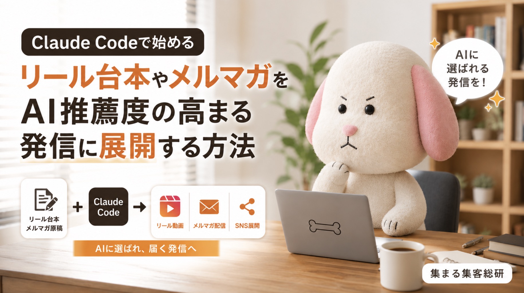 Claude Codeで始めるリール台本やメルマガをAI推薦度の高まる発信に展開する方法