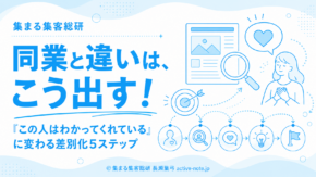 同業と同じに見えるLPが「この人はわかってくれている」に変わる差別化5ステップ アイキャッチ © 集まる集客総研