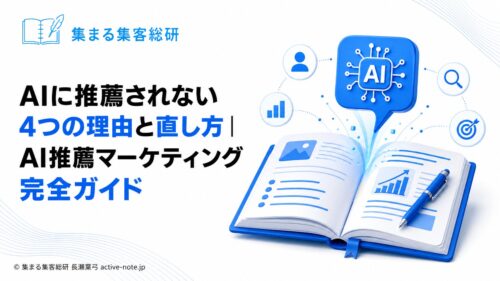 AIに推薦されない4つの理由と直し方｜長瀬葉弓のAI推薦マーケティング完全ガイド｜アイキャッチ © 集まる集客総研