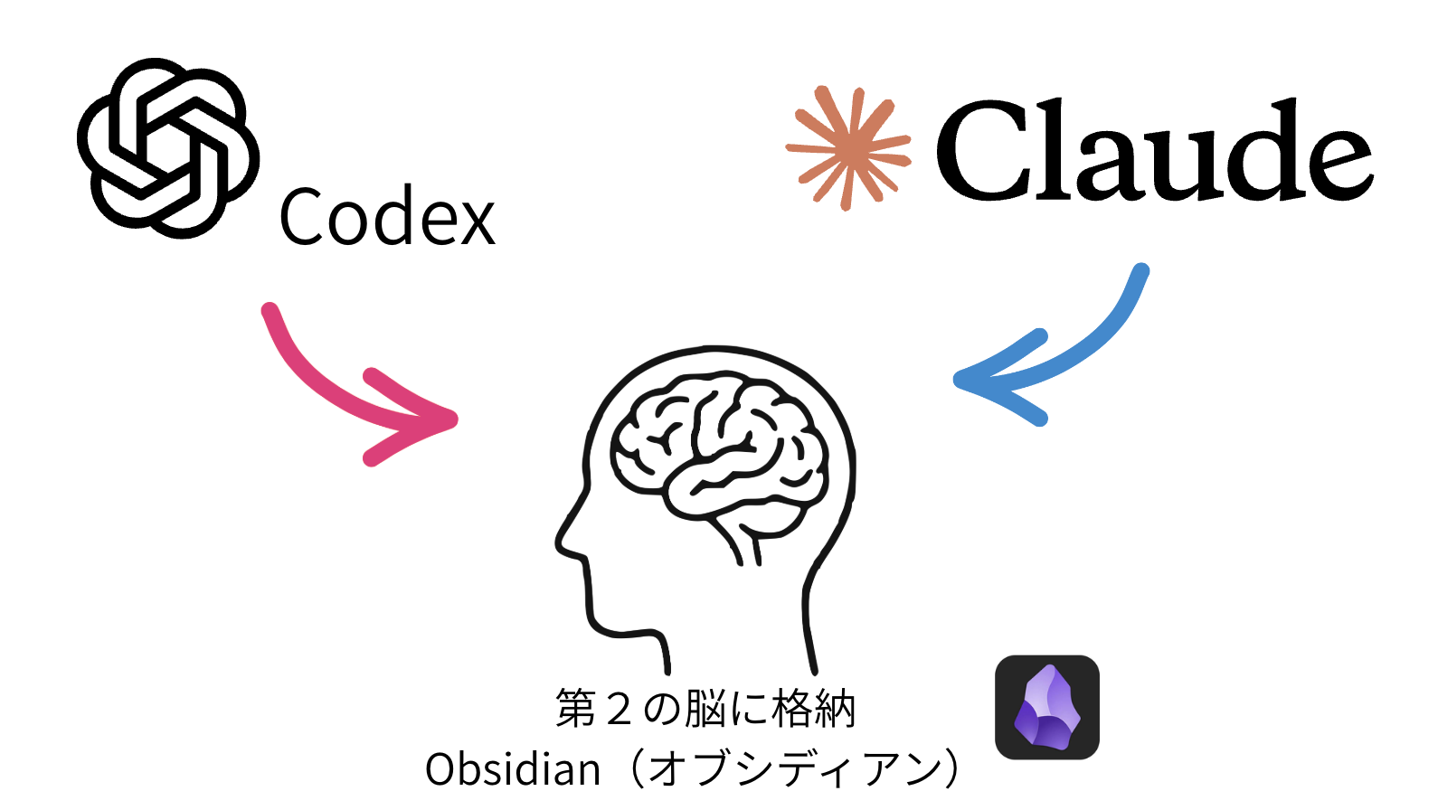 CodexとClaude Codeから
Obsidian（オブシディアン）の第２の脳を育てています